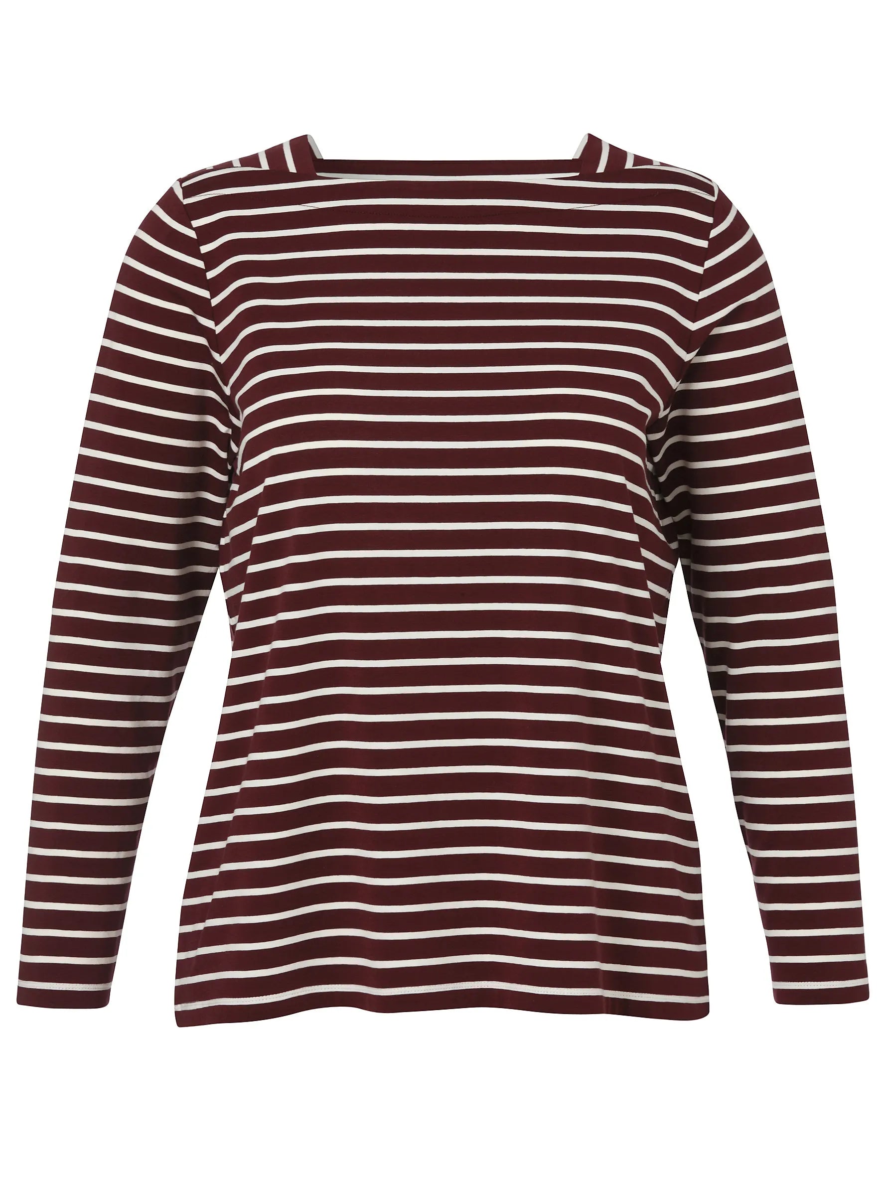Langarmshirt mit Karree-Kragen