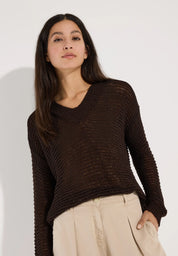 Strickpullover mit V-Ausschnitt