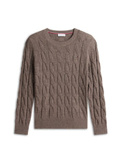 Strickpullover mit Zopfstrickmuster
