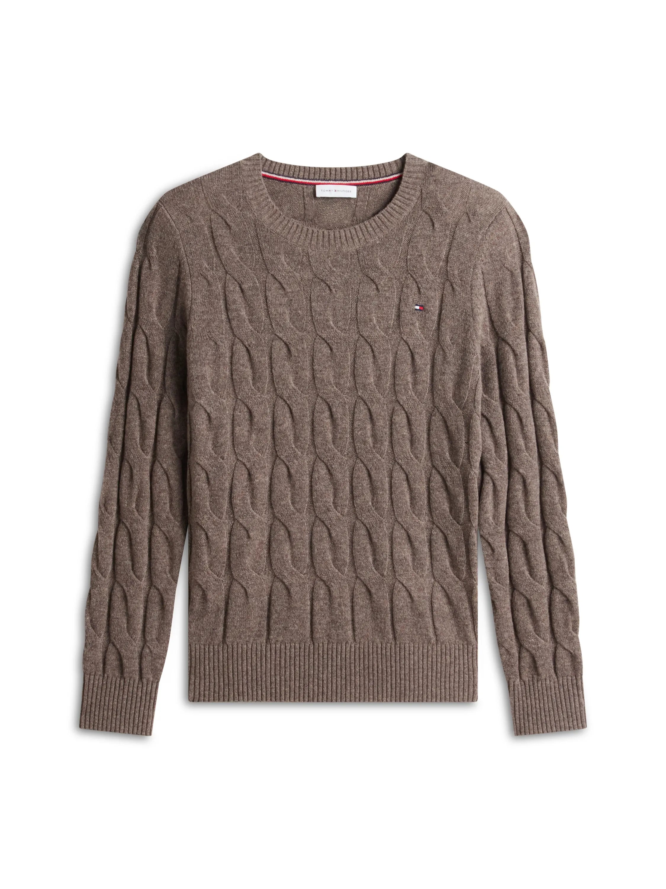 Strickpullover mit Zopfstrickmuster
