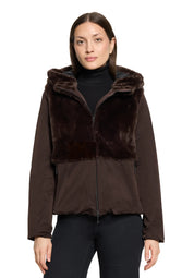 Übergangsjacke mit Kunstpelz