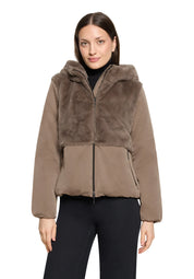 Übergangsjacke mit Kunstpelz