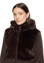 Übergangsjacke mit Kunstpelz