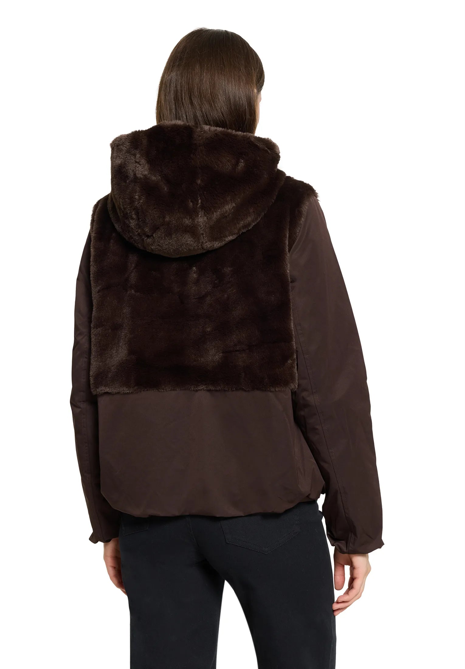 Übergangsjacke mit Kunstpelz