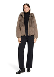 Übergangsjacke mit Kunstpelz