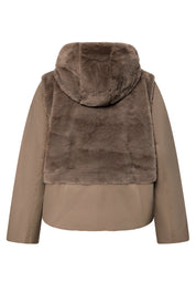 Übergangsjacke mit Kunstpelz