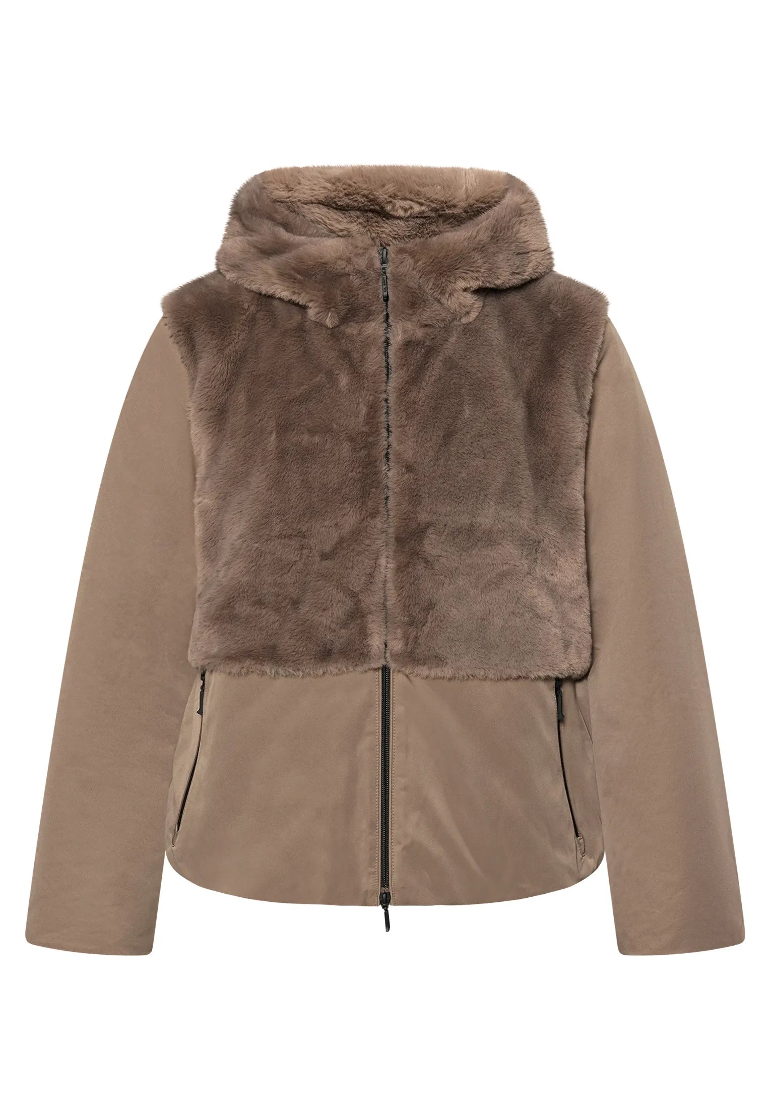 Übergangsjacke mit Kunstpelz
