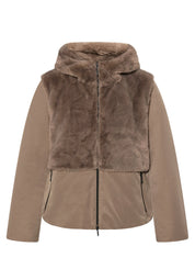 Übergangsjacke mit Kunstpelz