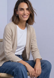 Strick-Cardigan aus Baumwollmix
