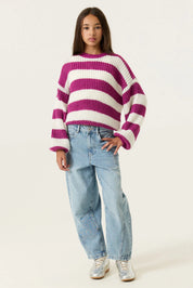 Strickpullover gestreift