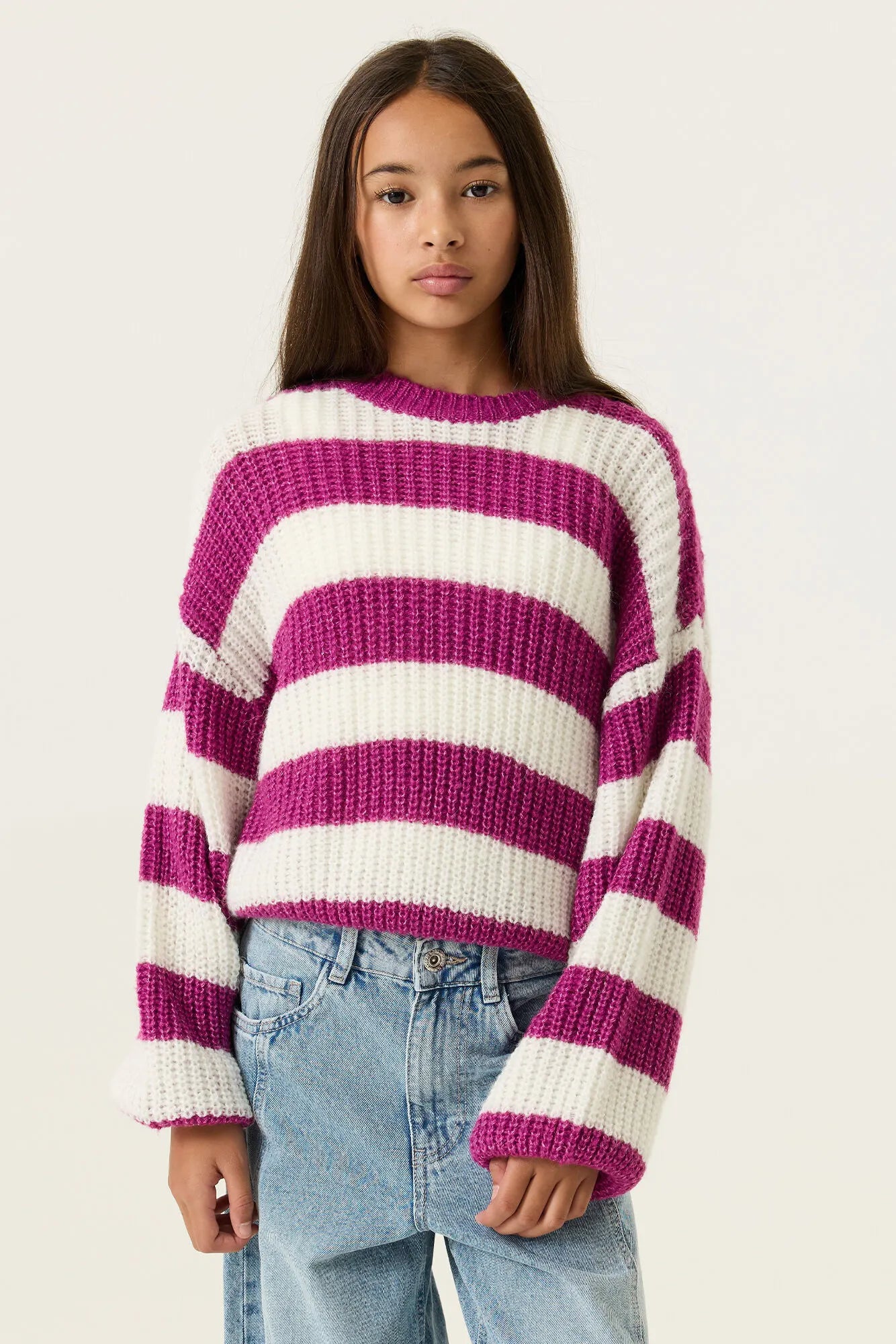 Strickpullover gestreift