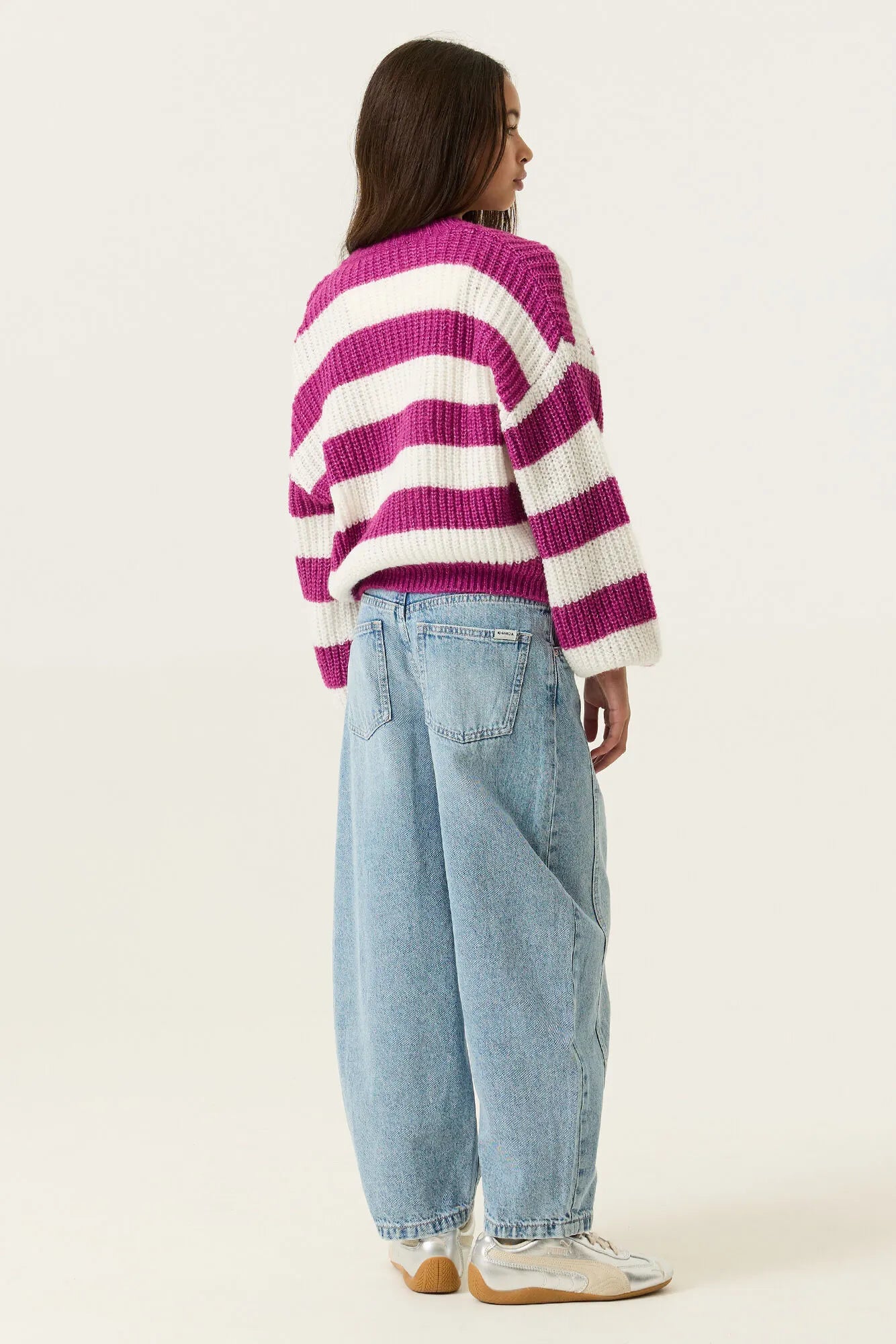Strickpullover gestreift