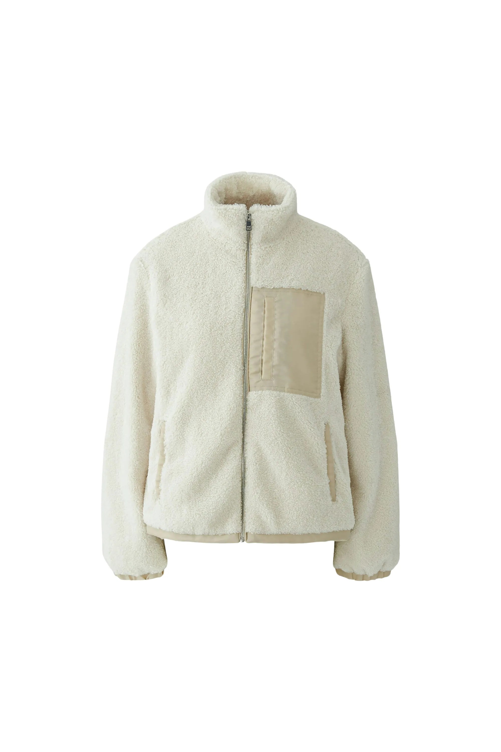 Fleecejacke mit Stehkragen