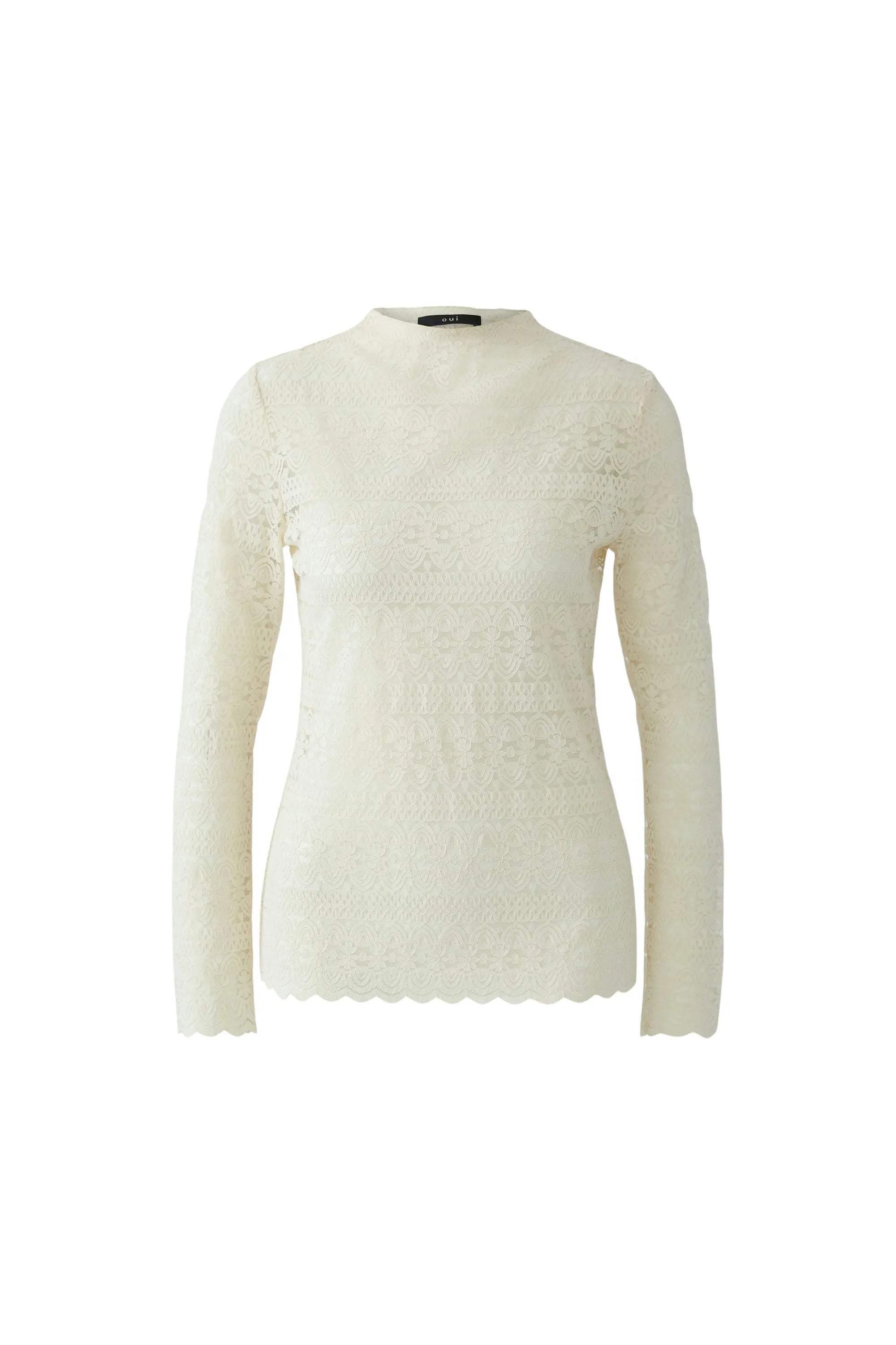 Langarmshirt aus Spitze