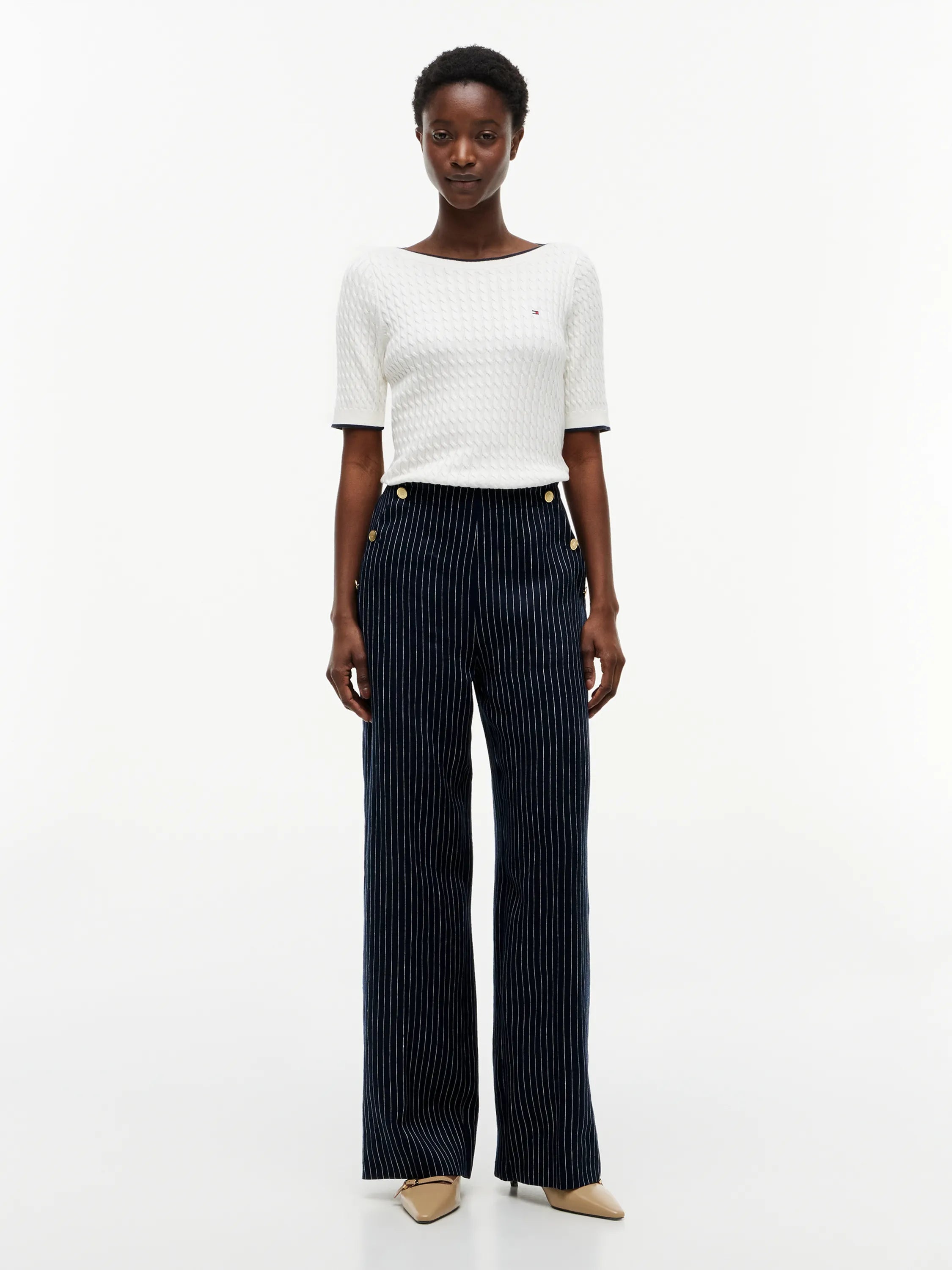 Stoffhose Wide Leg
