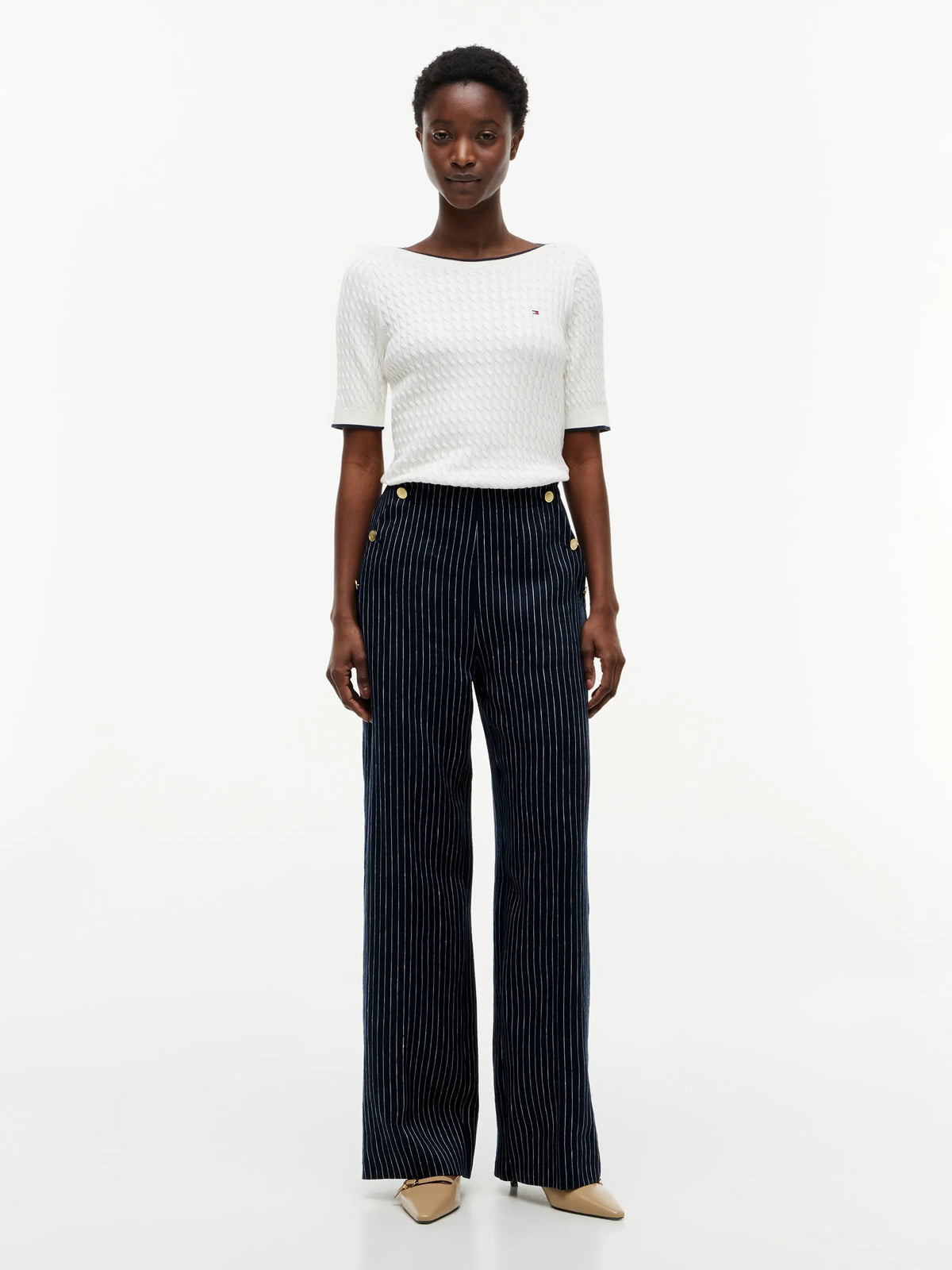 Stoffhose Wide Leg