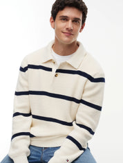Strickpoloshirt aus Baumwolle