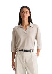 Strick-Poloshirt Loose Fit