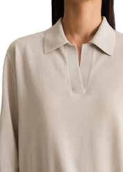 Strick-Poloshirt Loose Fit