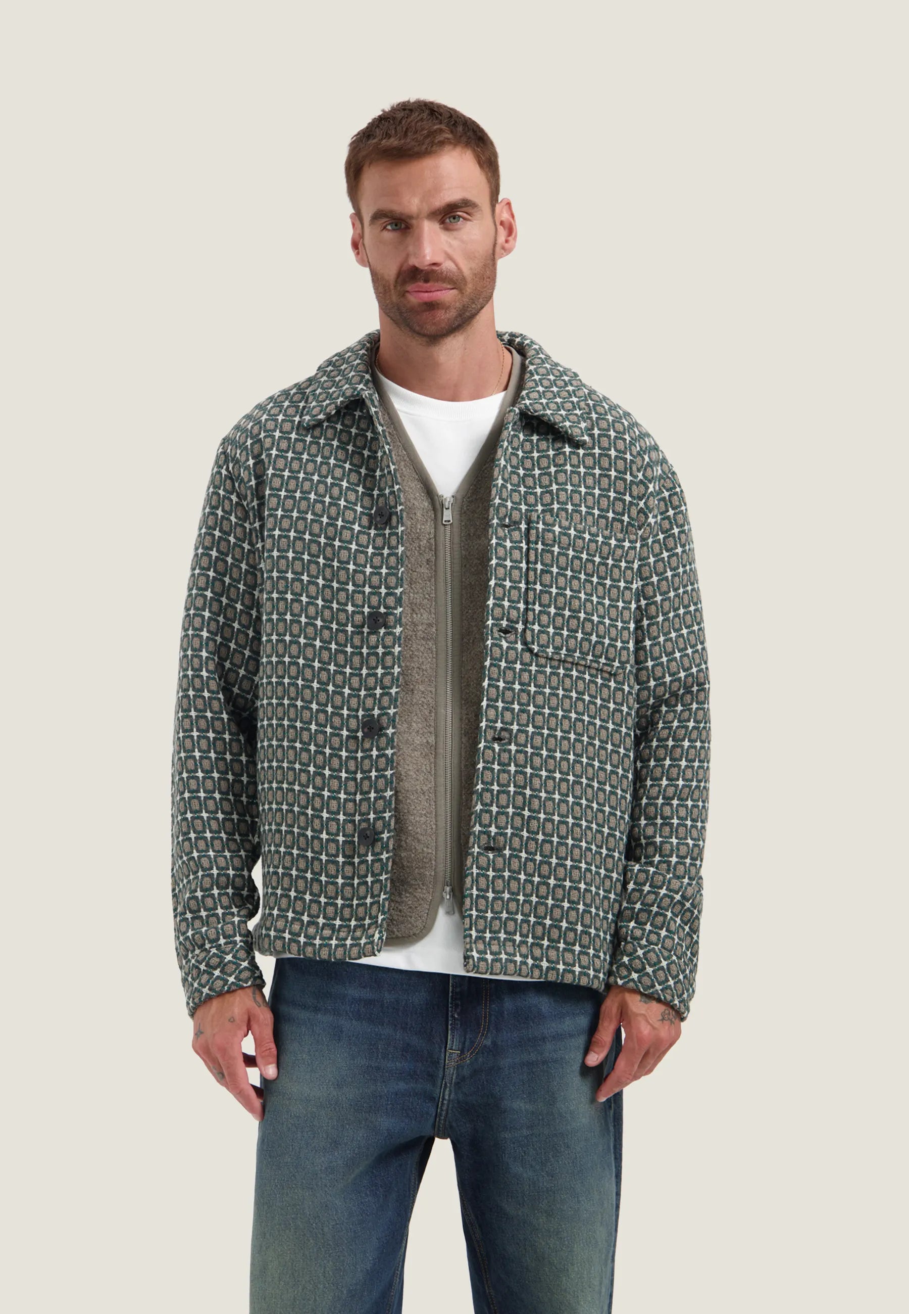 Overshirt aus Wollmix