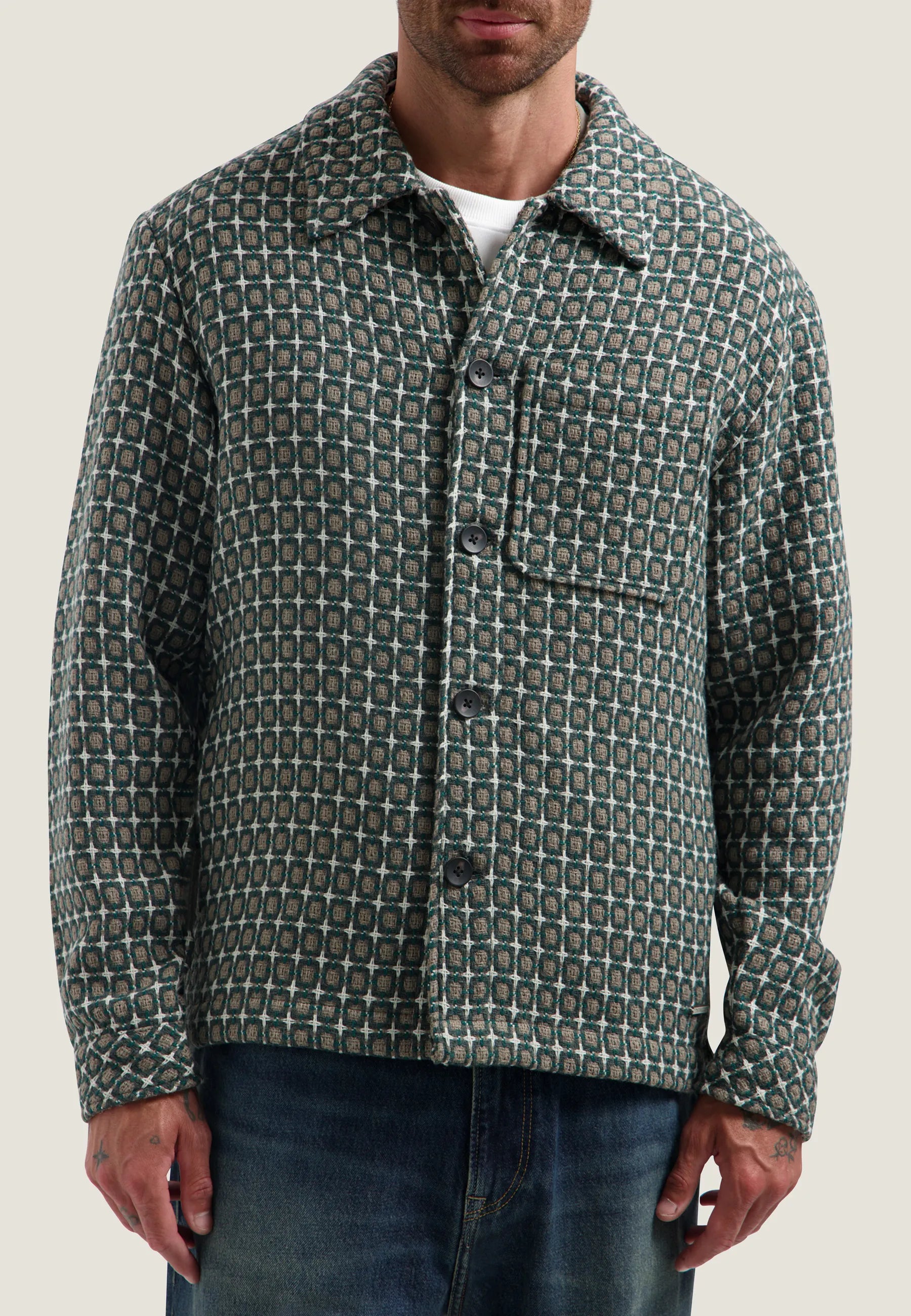 Overshirt aus Wollmix