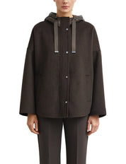Cape-jacke mit Kapuze