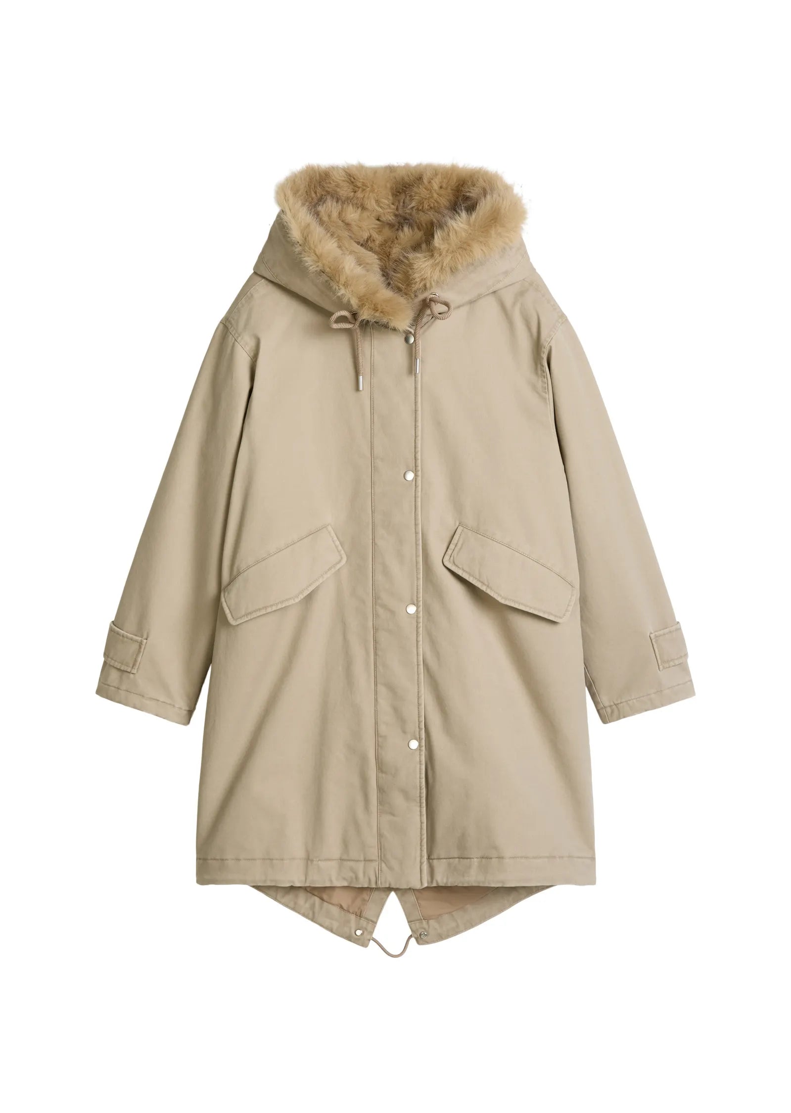 Baumwoll-Parka mit Kapuze