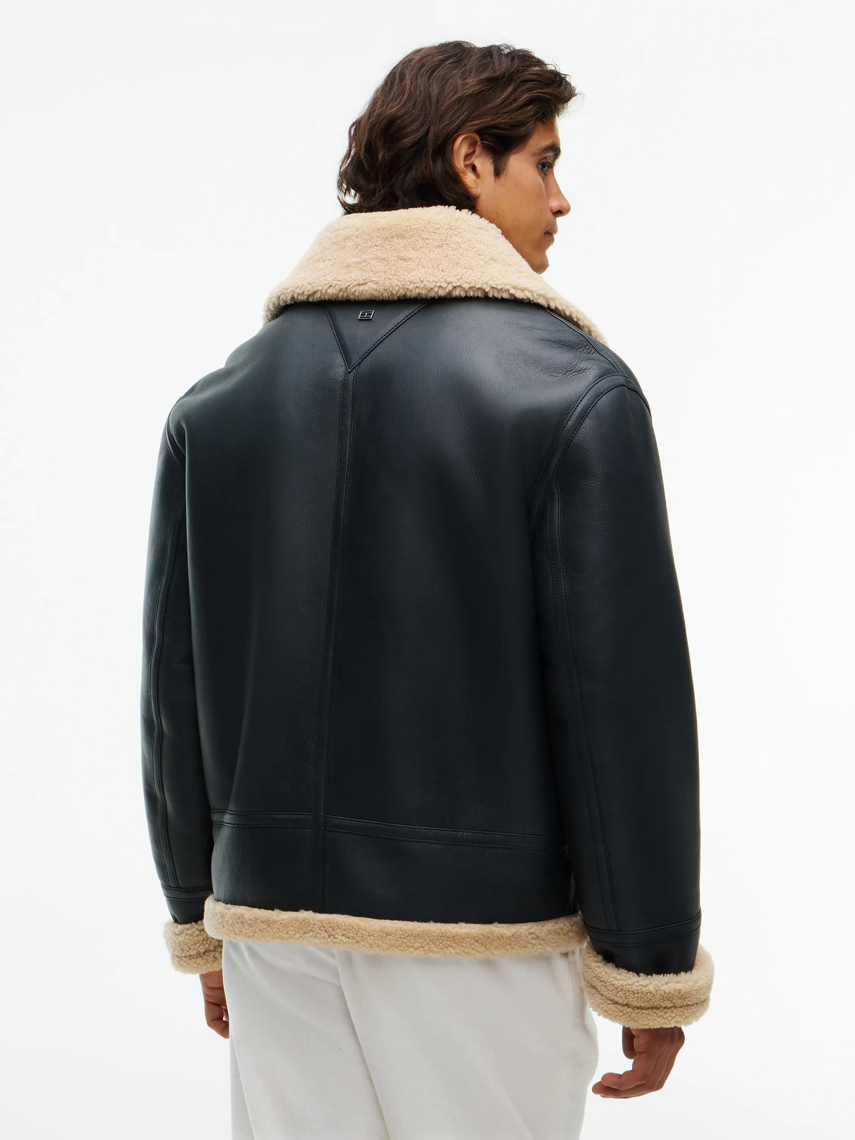 Shearlingjacke mit Teddykragen