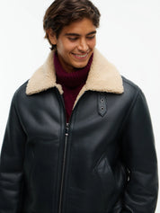 Shearlingjacke mit Teddykragen