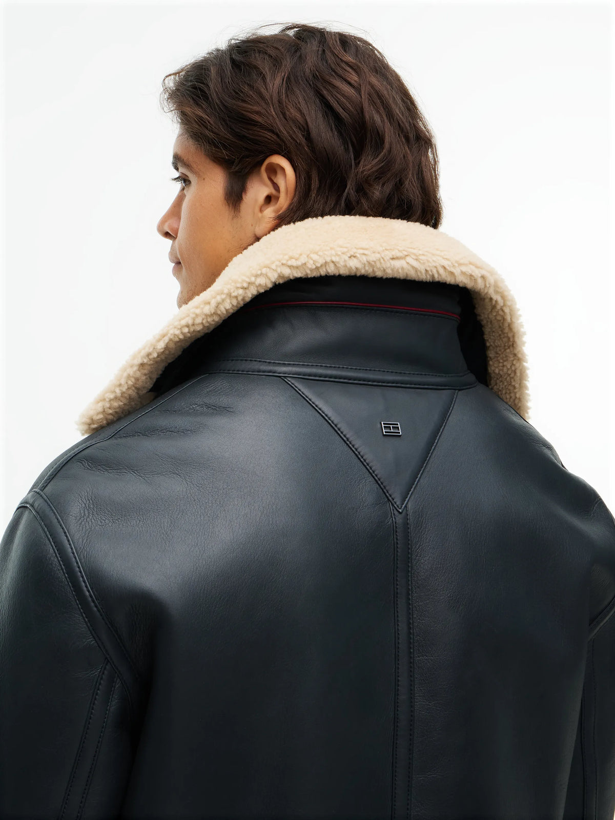 Shearlingjacke mit Teddykragen