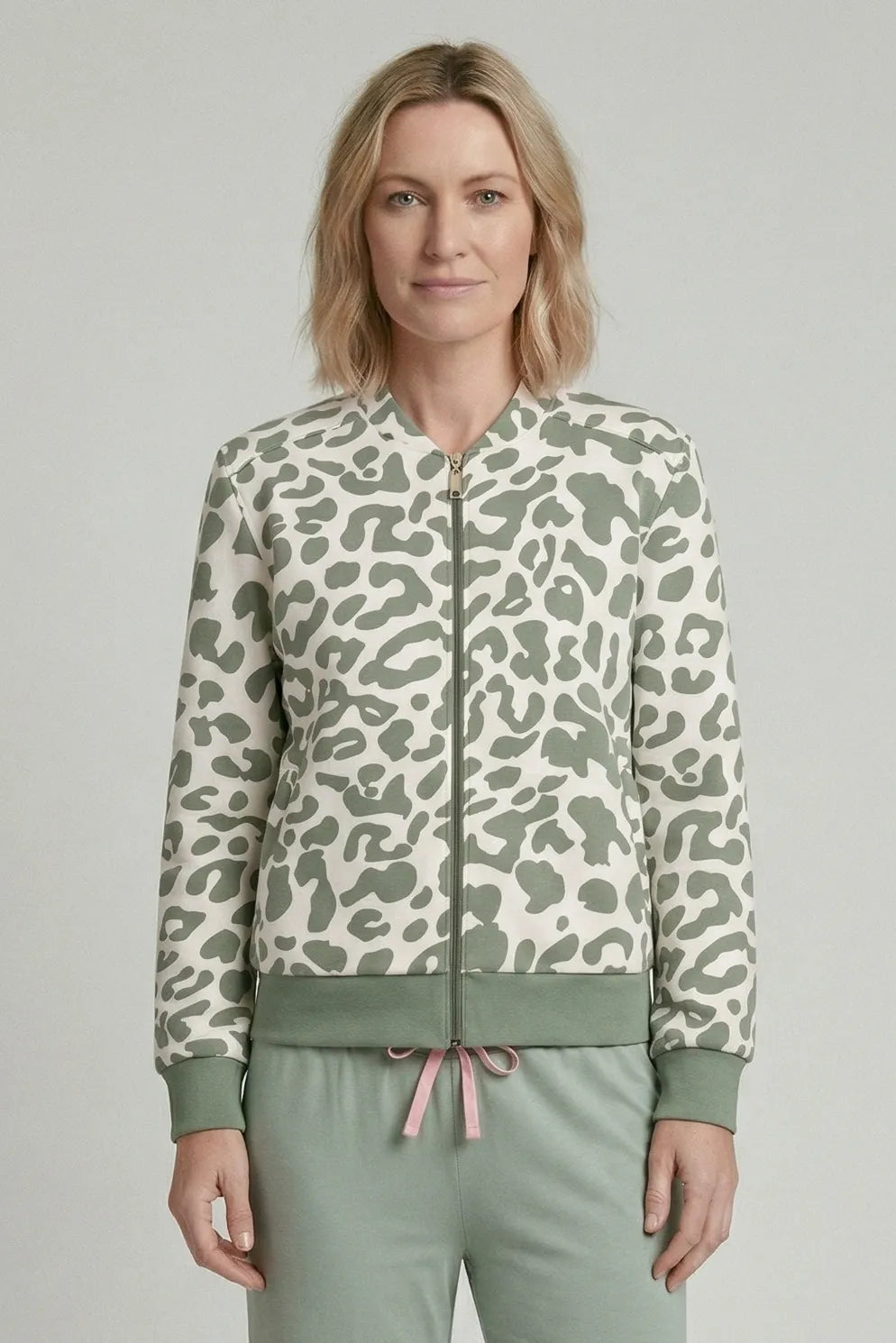 Sweatjacke aus Baumwollmix