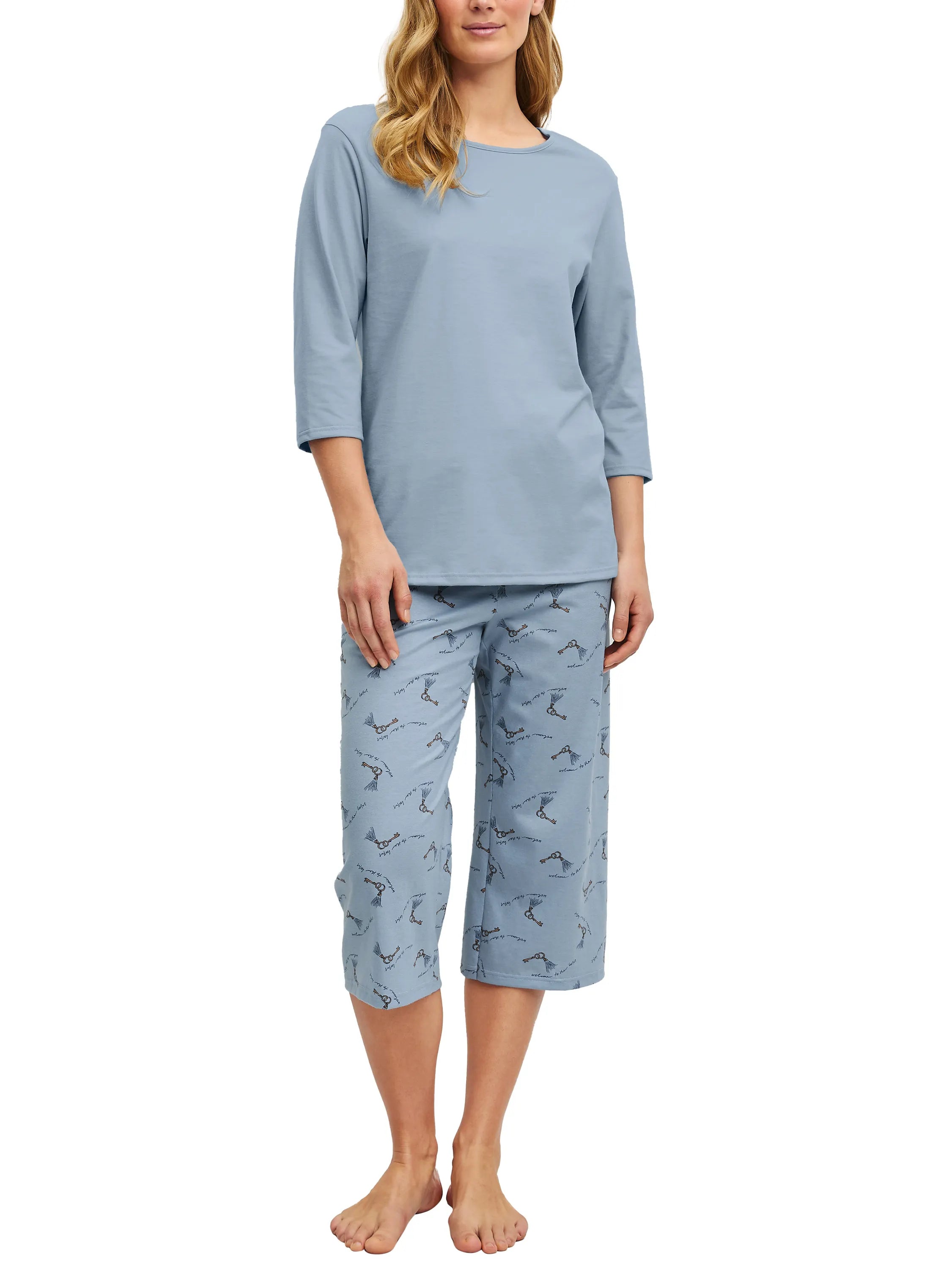 Schlafanzug mit 3/4-Hose