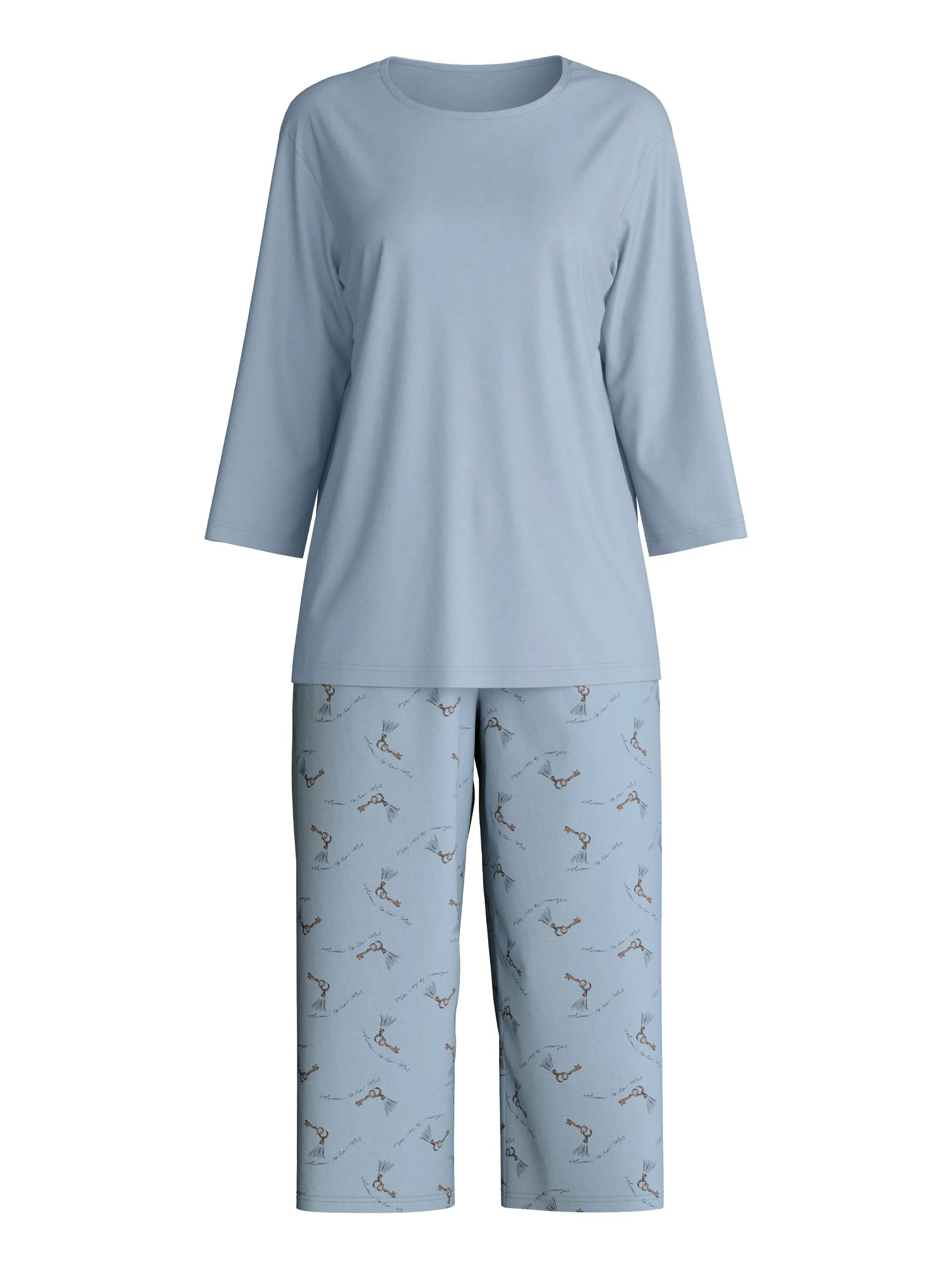 Schlafanzug mit 3/4-Hose