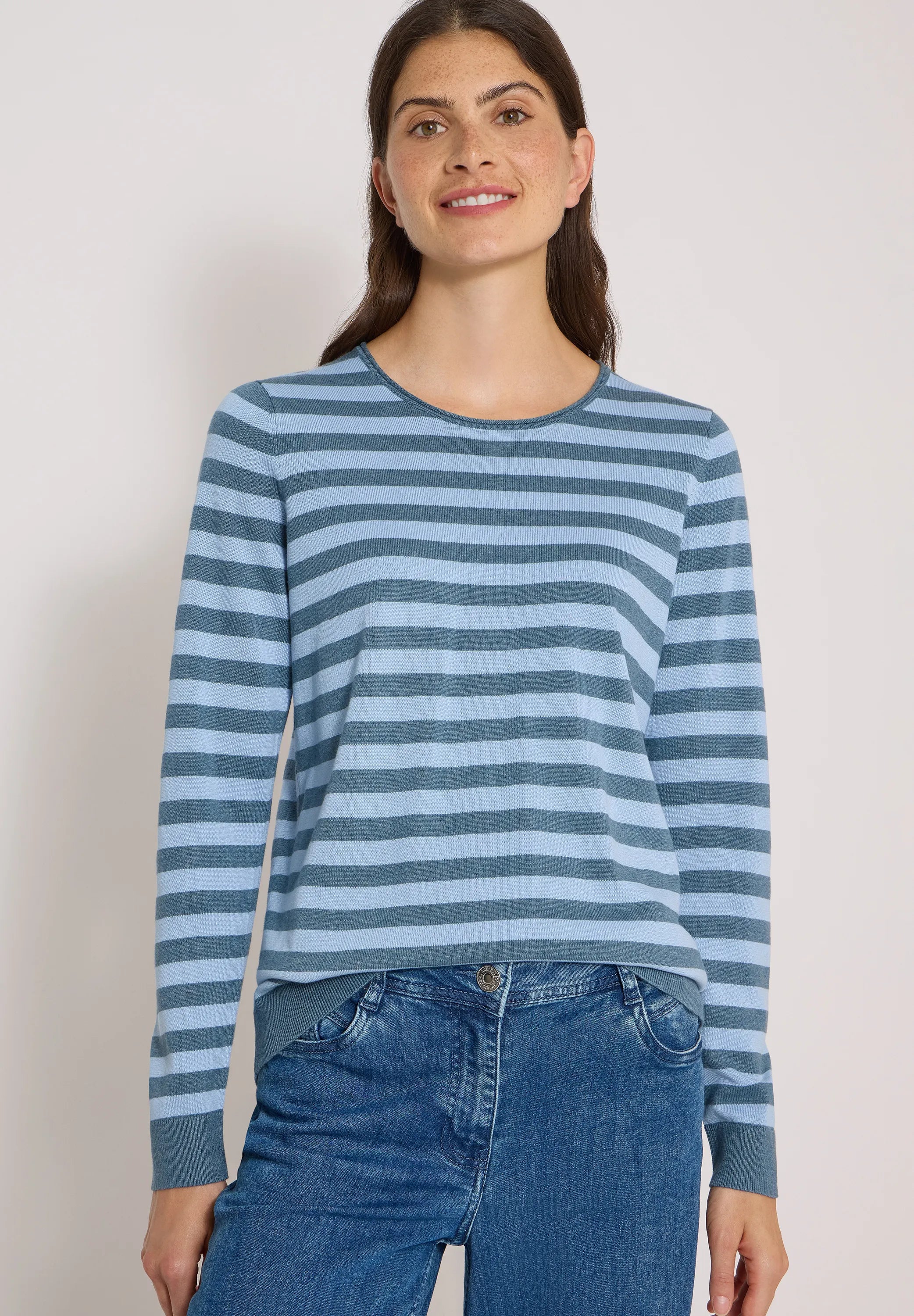 Strickpullover gestreift