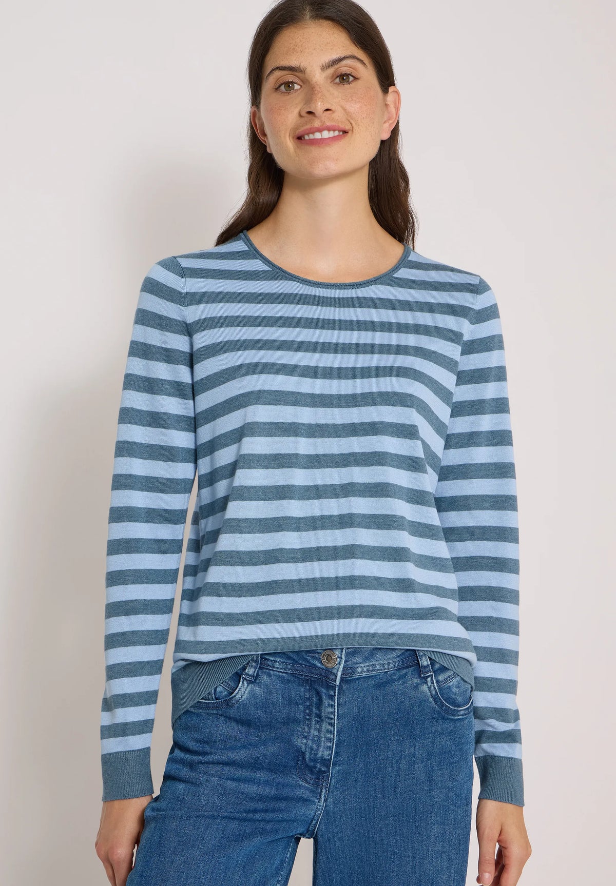 Strickpullover gestreift