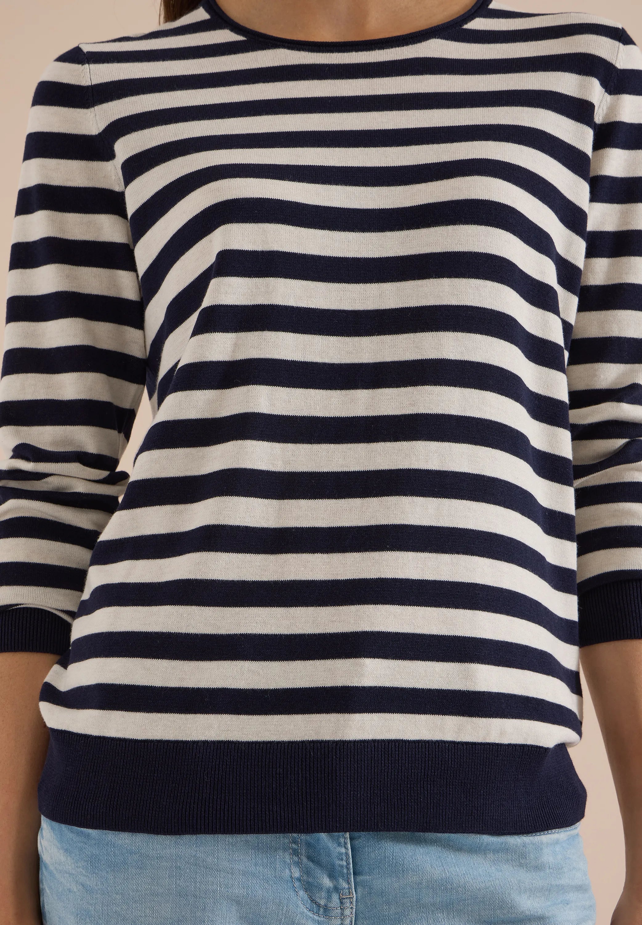 Strickpullover gestreift