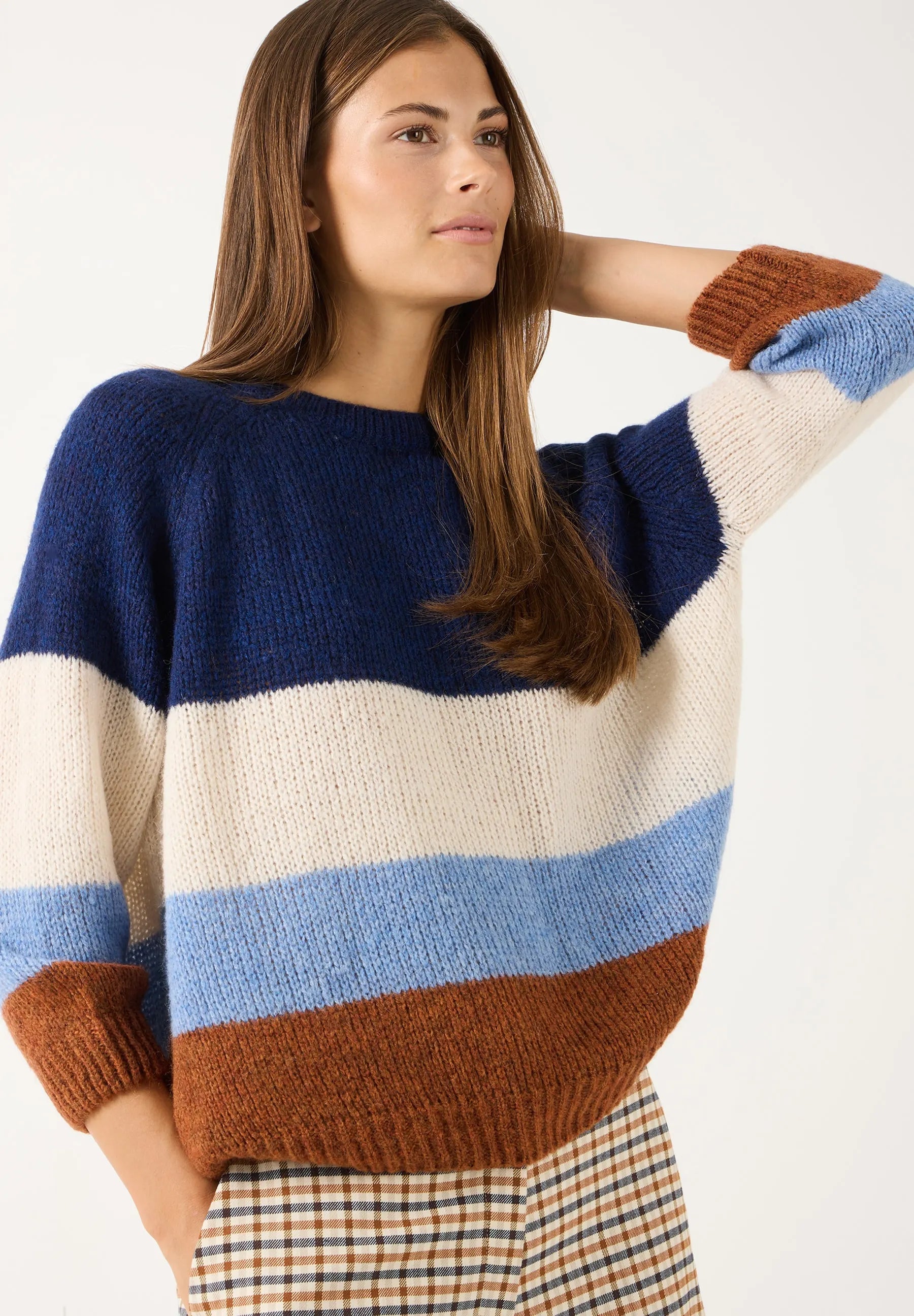 Pullover mit Blockstreifen
