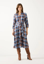 Hemdblusenkleid Midi aus Viskose