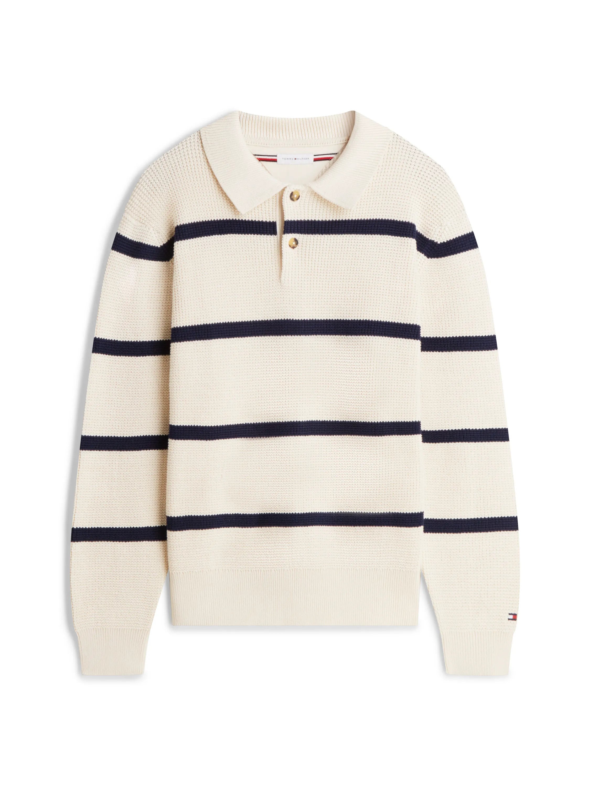 Strickpoloshirt aus Baumwolle