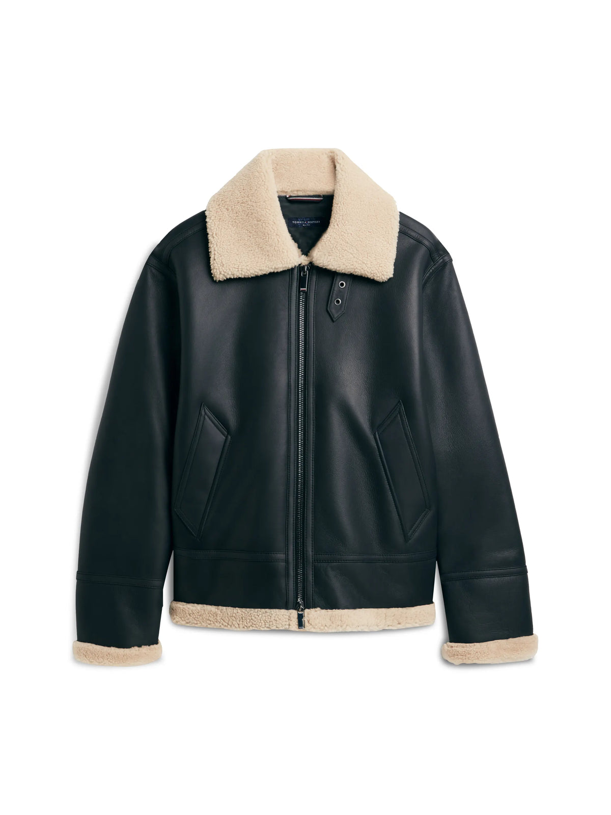 Shearlingjacke mit Teddykragen
