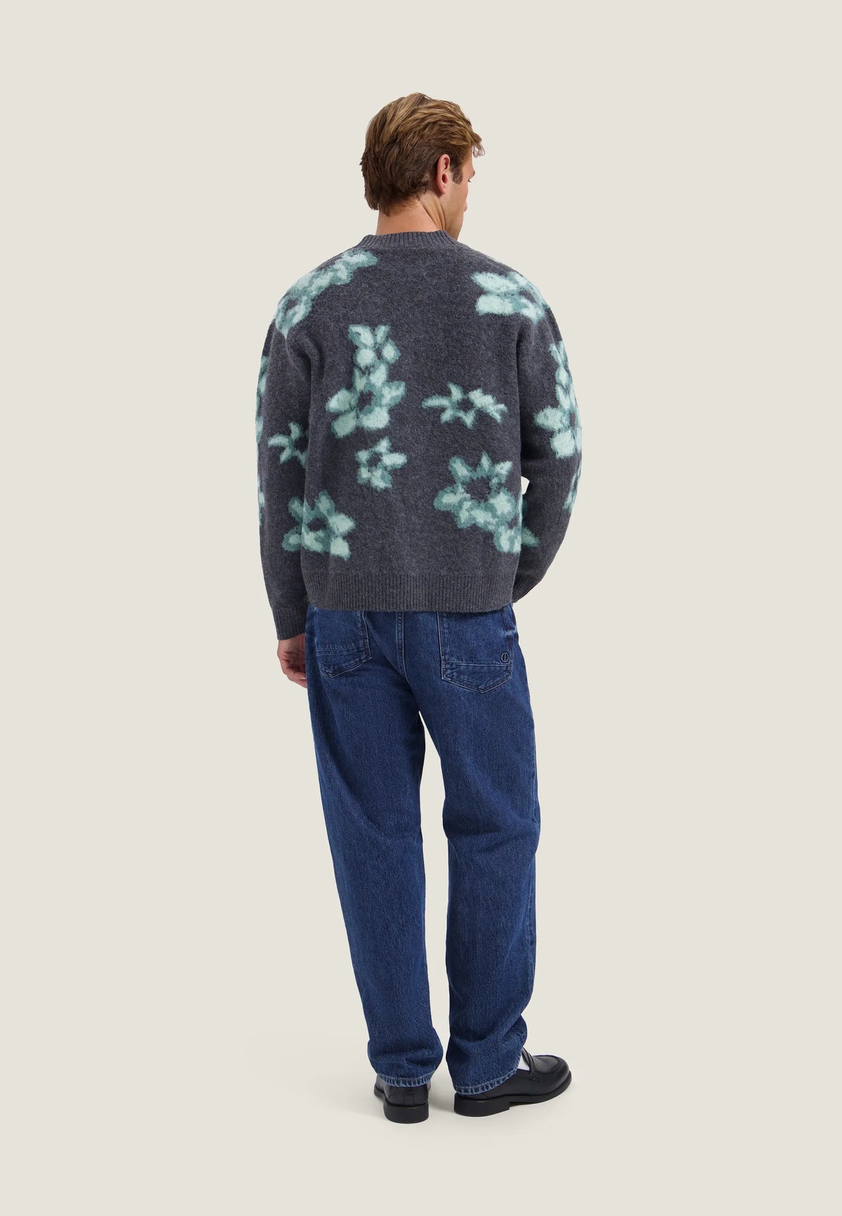 Strick-Cardigan floral gemustert
