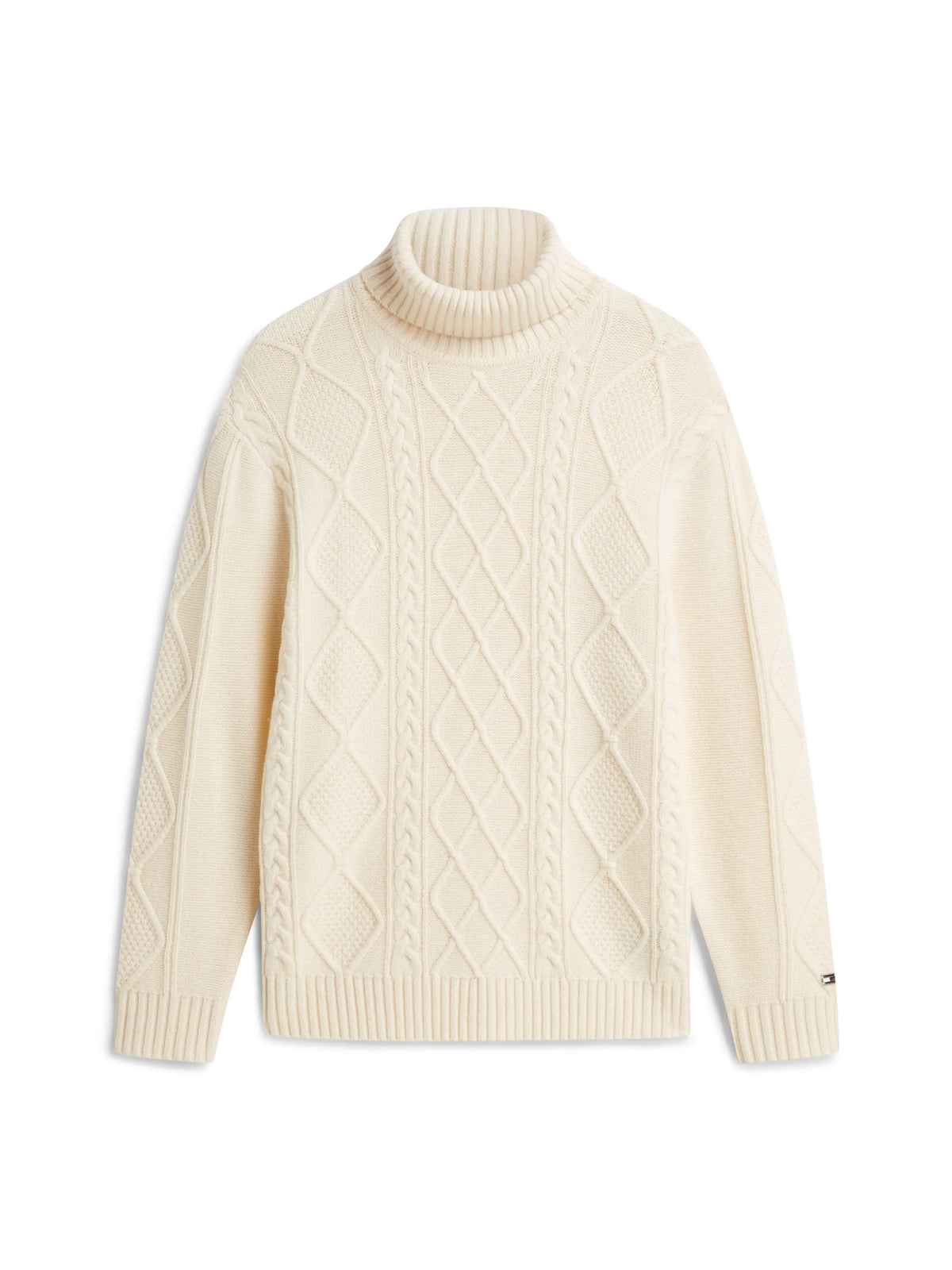 Rollkragenpullover CABLE aus Kaschmir-Mix