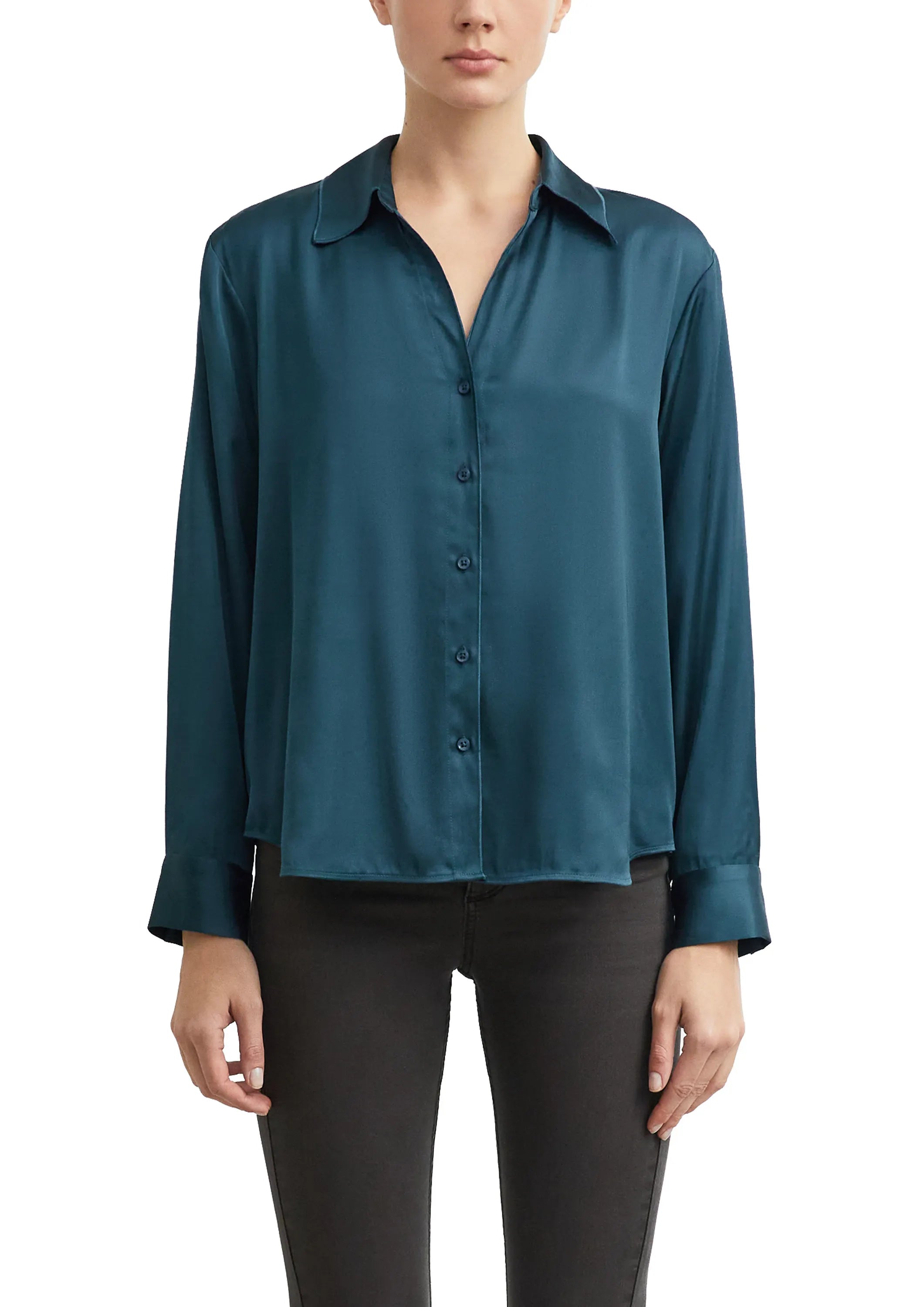 Satinbluse aus Viskosemix