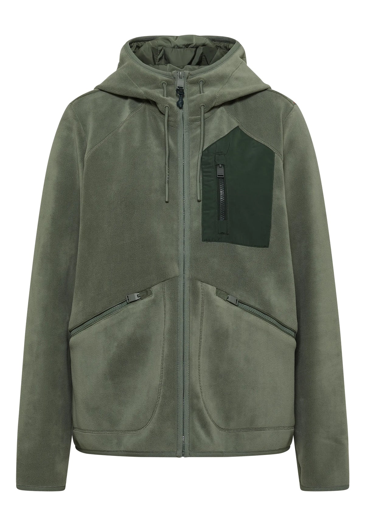 Fleecejacke mit Kapuze