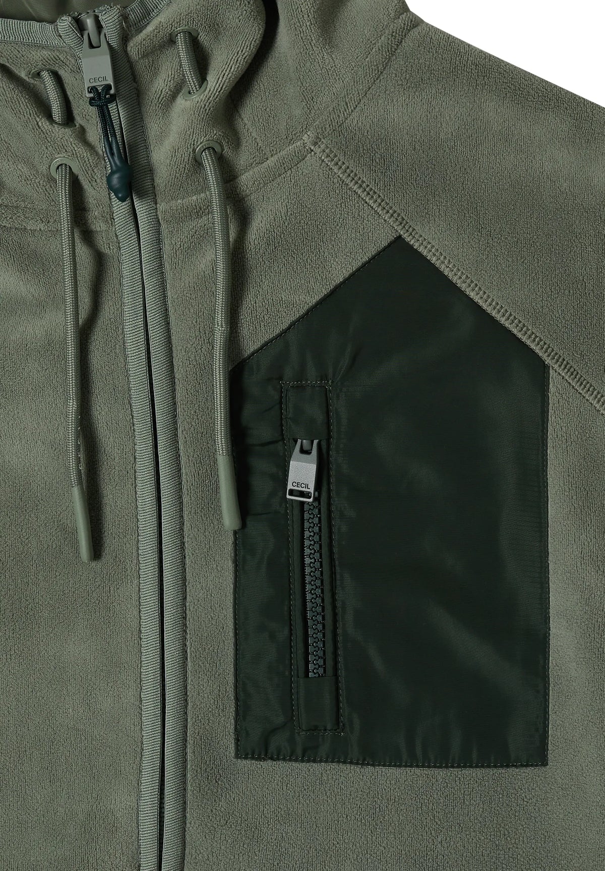 Fleecejacke mit Kapuze