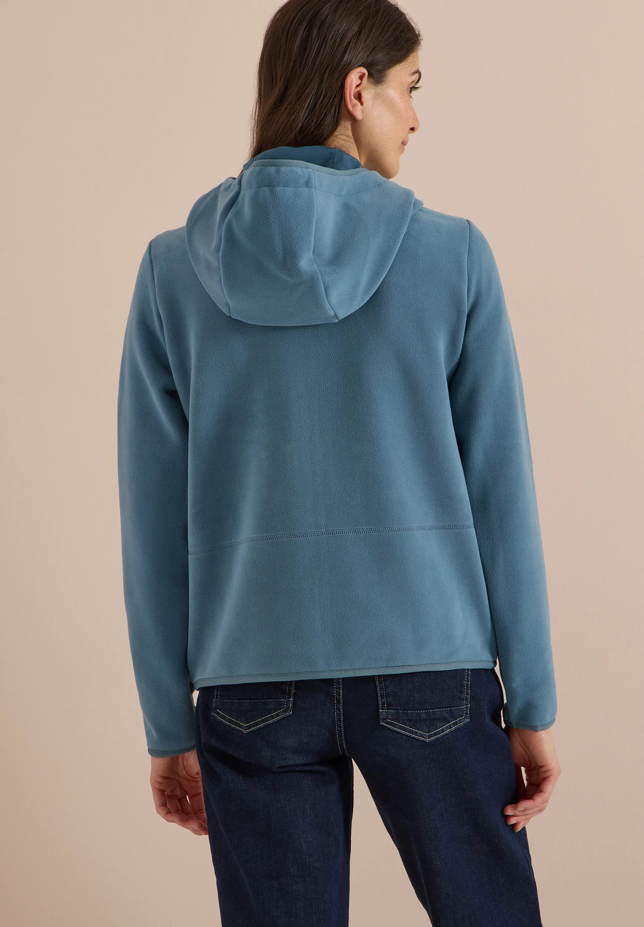 Fleecejacke mit Kapuze