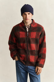 Fleecejacke mit Stehkragen