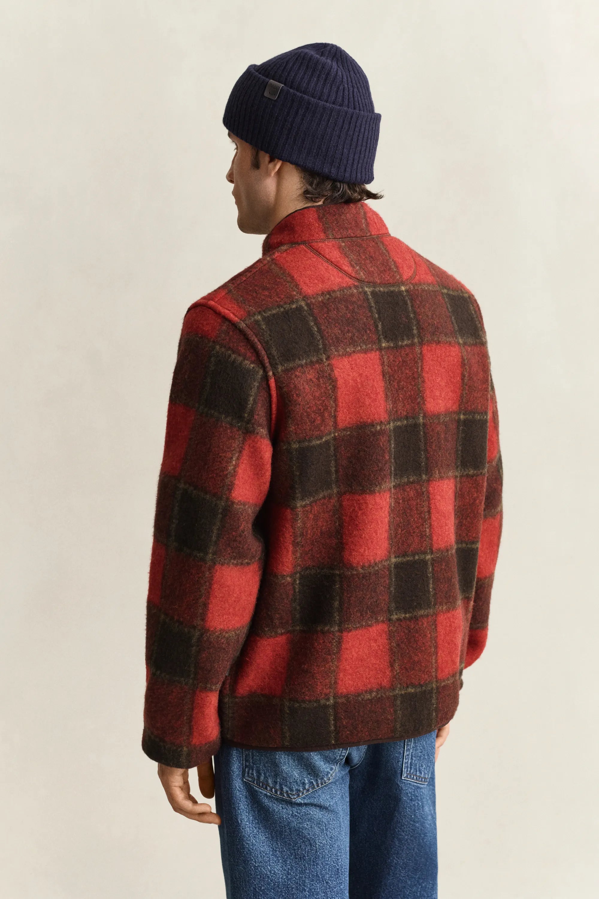 Fleecejacke mit Stehkragen