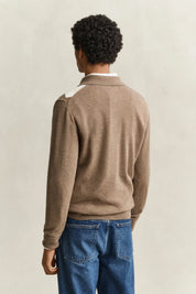 Argyle-Stickpullover aus Wolle