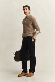 Strickpoloshirt aus Wolle